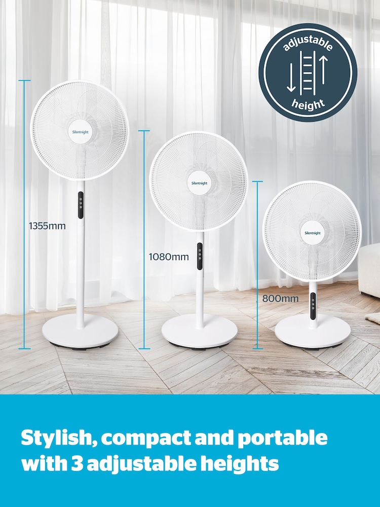 Silentnight White Home Electrics Airmax 1800 Oscillating Stand Fan - Image 7 of 7