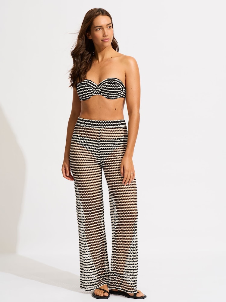 Seafolly Mesh Effect Black Trousers - Image 1 of 4