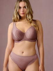 Black/Pink DD+ Non Pad Full Cup DD+ Jacquard Microfibre Brushed Lined Non Pad Bras 2 Pack - Image 2 of 12