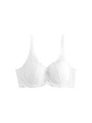 White DD+ Pad Balcony A-E Lace Ultimate Comfort Bra - Image 6 of 8