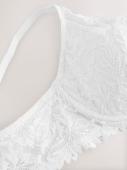 White DD+ Pad Balcony A-E Lace Ultimate Comfort Bra - Image 8 of 8