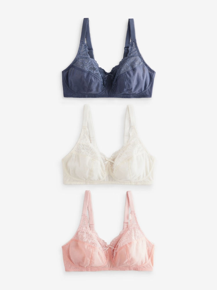 Bleu marine/rose/crème - Lot de soutiens-gorge Total Support Full Cup en 3 Ultimate Comfort - Image 7 of 12