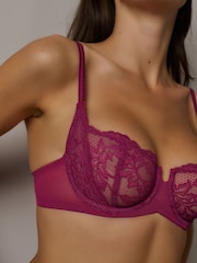 Green/Berry/Mint Non Pad Balcony Lace Bras 3 Pack A-E - Image 6 of 13