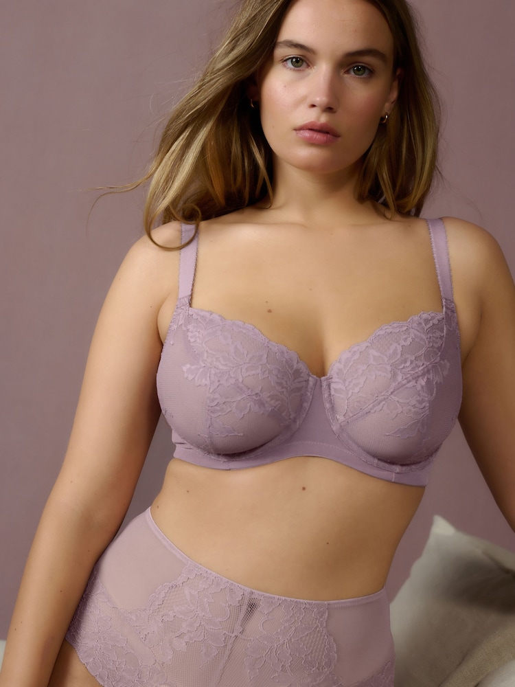 Violet mauve - Soutien-gorge en dentelle DD+ 2 Pack - Image 2 of 10