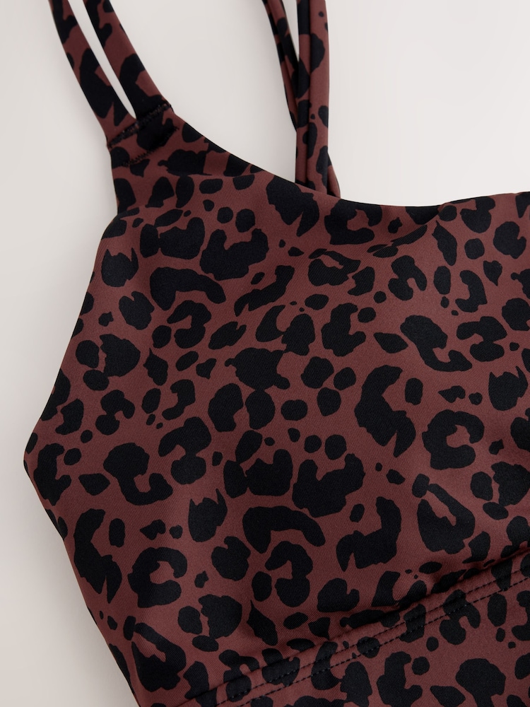 Imprimé animal - Soutien-gorge de sport à impact moyen dans le dos à lanières Dry Tech - Image 10 of 11