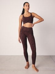 Animal Printed Strappy Back Dry Tech Medium Impact Sports Bra - Image 5 of 11