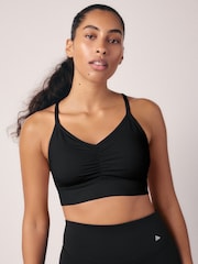 Schwarz - Seamless Strappy Sports Bra - Bild 1 von 7