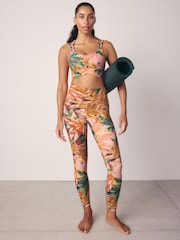 Bright Printed Strappy Back Dry Tech Medium Impact Sports Bra - Image 3 of 9