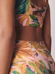 Bright Printed Strappy Back Dry Tech Medium Impact Sports Bra - Image 7 of 9