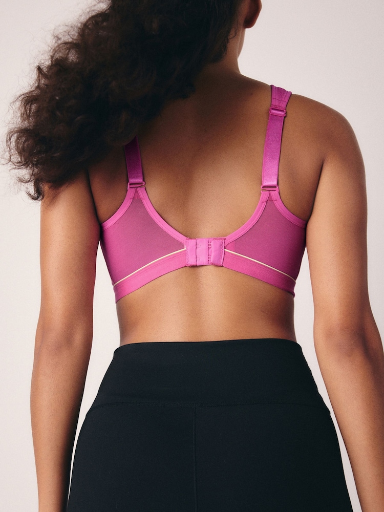 Pink Next Active Sports High Impact Dry Tech Non Pad Bra B-G - Image 9 of 13