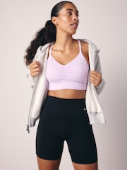 Lilac Purple Seamless Strappy Sports Bra - Image 1 of 11
