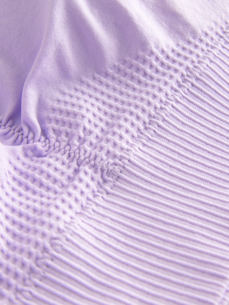 Lilac Purple Seamless Strappy Sports Bra - Image 11 of 11
