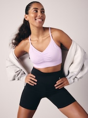Lilac Purple Seamless Strappy Sports Bra - Image 2 of 11
