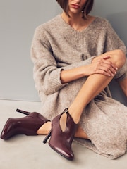 Burgundy Red Forever Comfort® Open Side Shoe Boots - Image 1 of 8