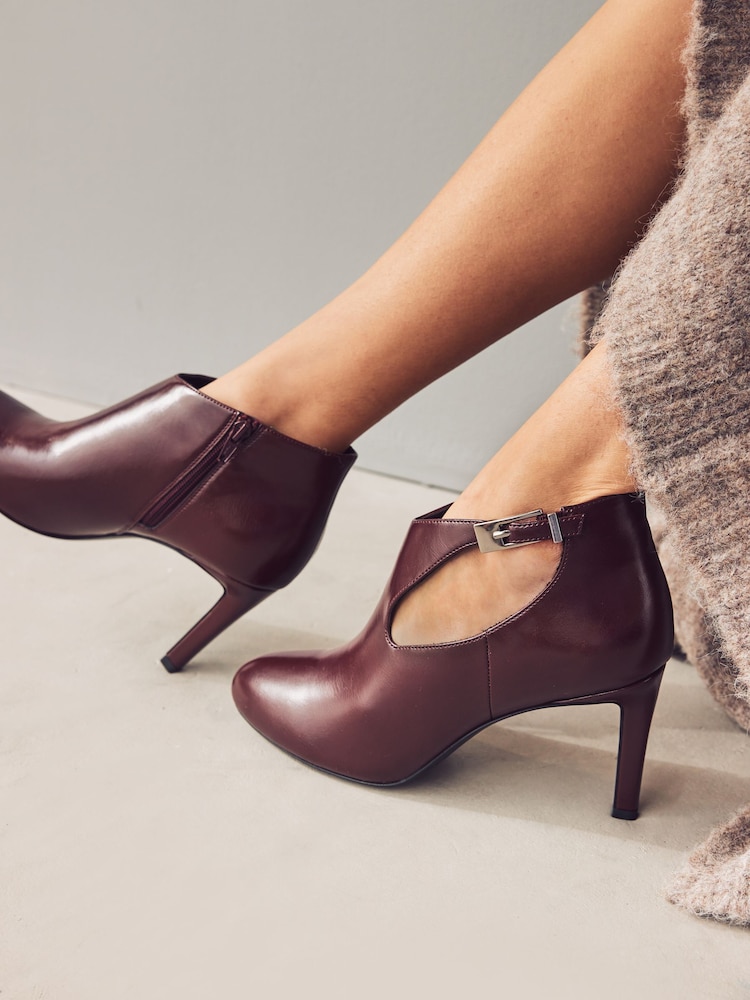 Burgundy Red Forever Comfort® Open Side Shoe Boots - Image 2 of 8