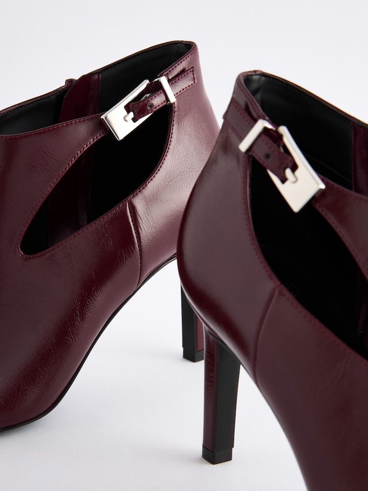 Burgundy Red Forever Comfort® Open Side Shoe Boots - Image 6 of 8