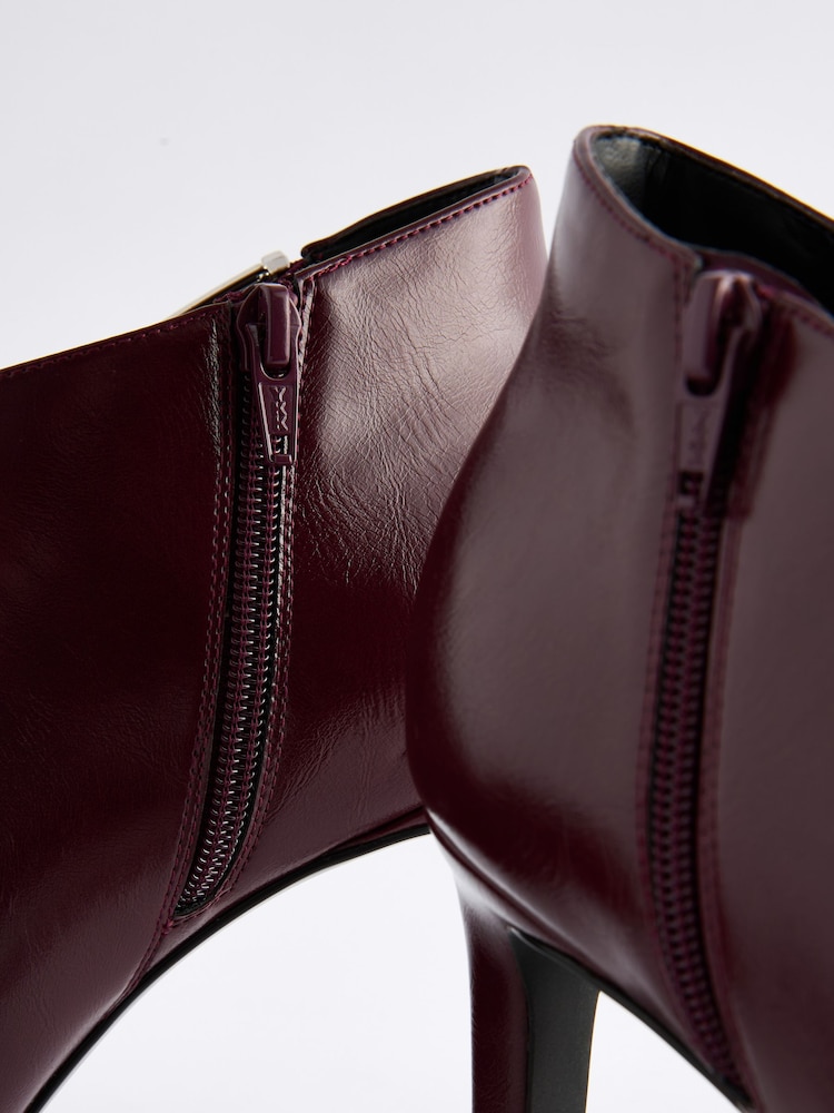 Burgundy Red Forever Comfort® Open Side Shoe Boots - Image 7 of 8