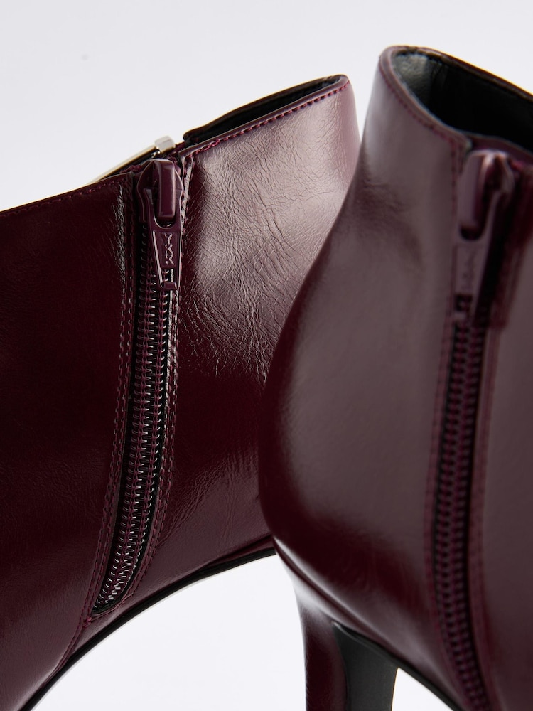 Burgundy Red Forever Comfort® Open Side Shoe Boots - Image 8 of 8