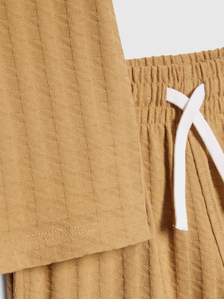 River Island Brown Slim Polo Shirt & Shorts Set - Image 5 of 5