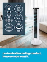 Silentnight White Home Electrics Airmax 3400 Oscillating Tower Fan - Image 2 of 8