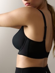 Black Non Pad Full Cup Dry Tech High Impact Sports Bra DD+ - Image 5 of 9