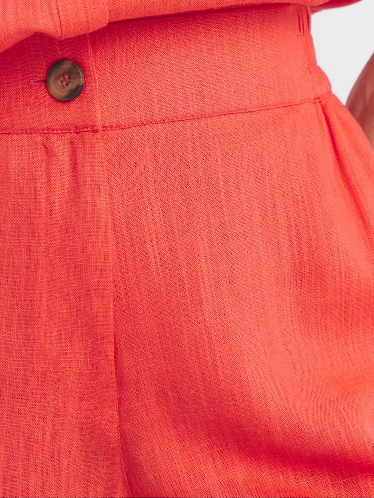 JD Williams Pink Linen Bermuda Shorts - Image 4 of 4 JD Williams Pink Linen Bermuda Shorts - Image 4 of 4