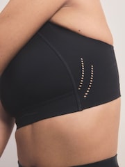 Black Premium Bonded Racerback Extra High Impact Dry Tech Sports Bra - Image 6 of 7