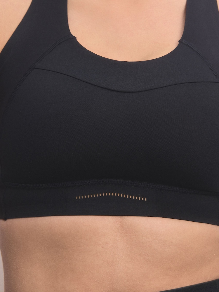 Black Premium Bonded Racerback Extra High Impact Dry Tech Sports Bra - Image 7 of 7