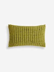 Light Green 40 x 59cm Global Bobble 100% Cotton Cushion - Image 3 of 5
