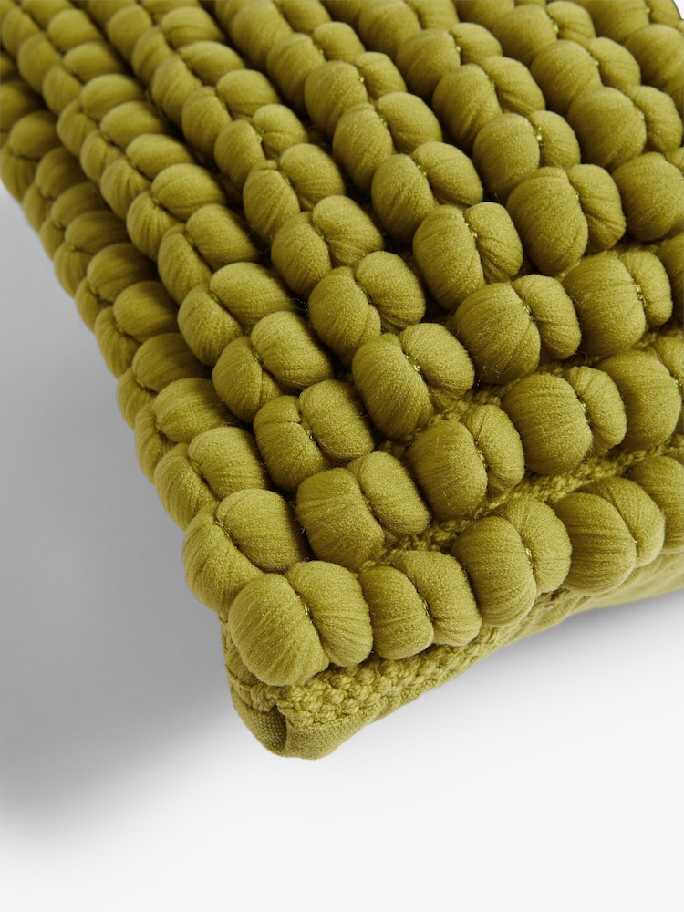 Light Green 40 x 59cm Global Bobble 100% Cotton Cushion - Image 5 of 5