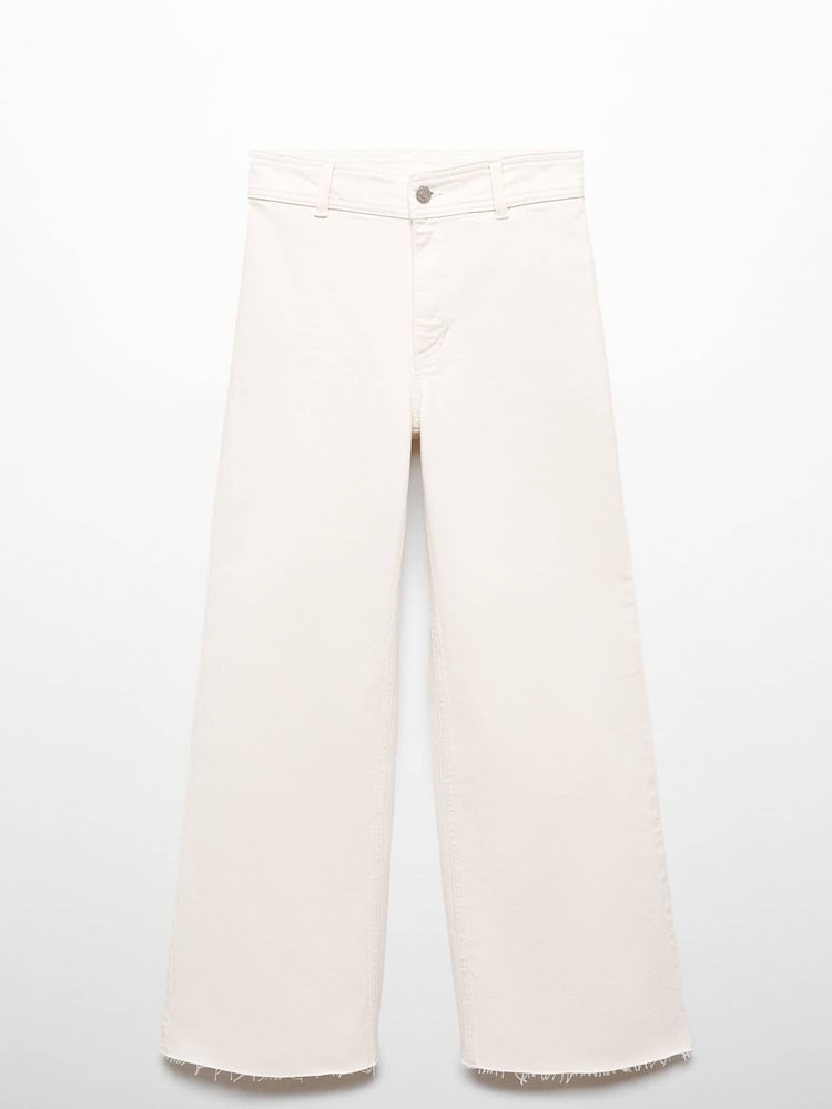 Mango Cream Catherin Culotte High Waist Jeans - Image 7 of 7