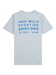 Jack Wills Blue Boys Distort Slub 100% Cotton T-Shirt - Image 2 of 4