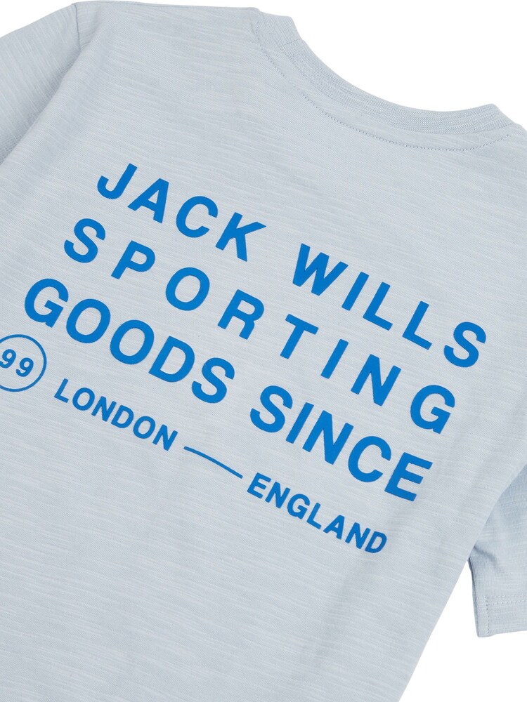 Jack Wills Blue Boys Distort Slub 100% Cotton T-Shirt - Image 4 of 4 Jack Wills Blue Boys Distort Slub 100% Cotton T-Shirt - Image 4 of 4
