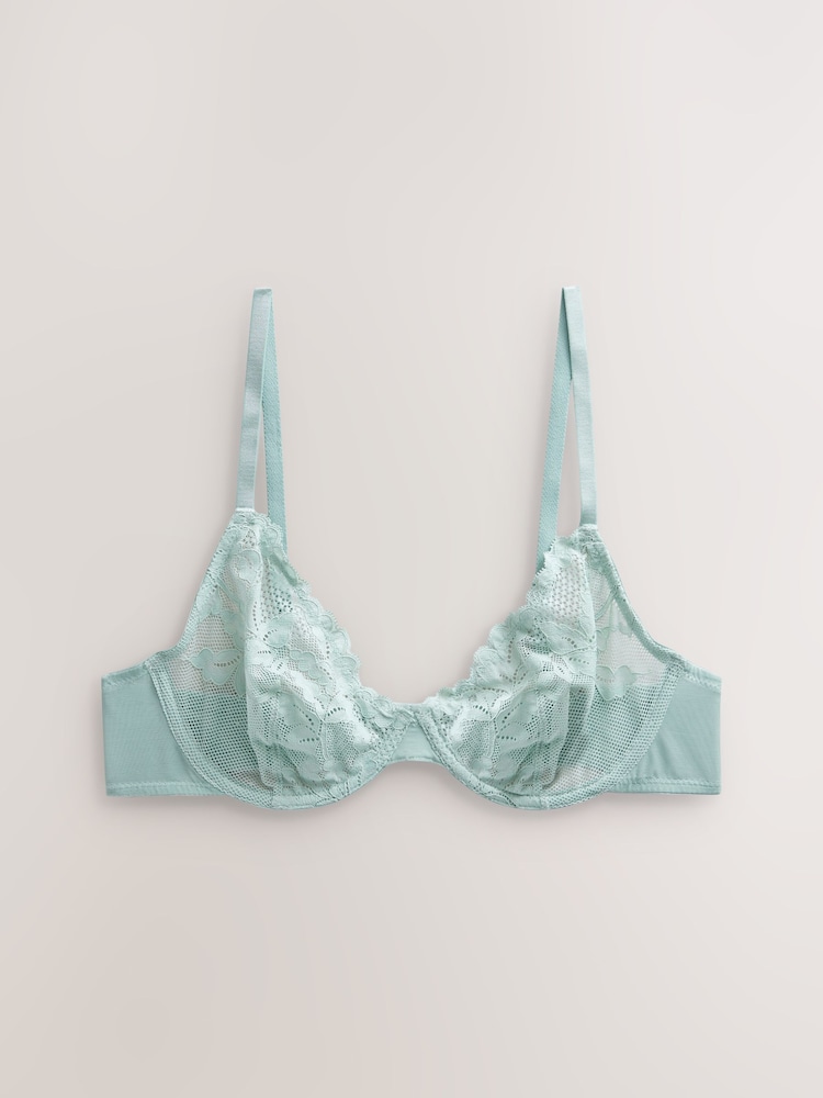 Menthe verte/Lilas/Cream - Lot de soutiens-gorge en dentelle 3 - Image 10 of 13