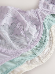 Menthe verte/Lilas/Cream - Lot de soutiens-gorge en dentelle 3 - Image 13 of 13