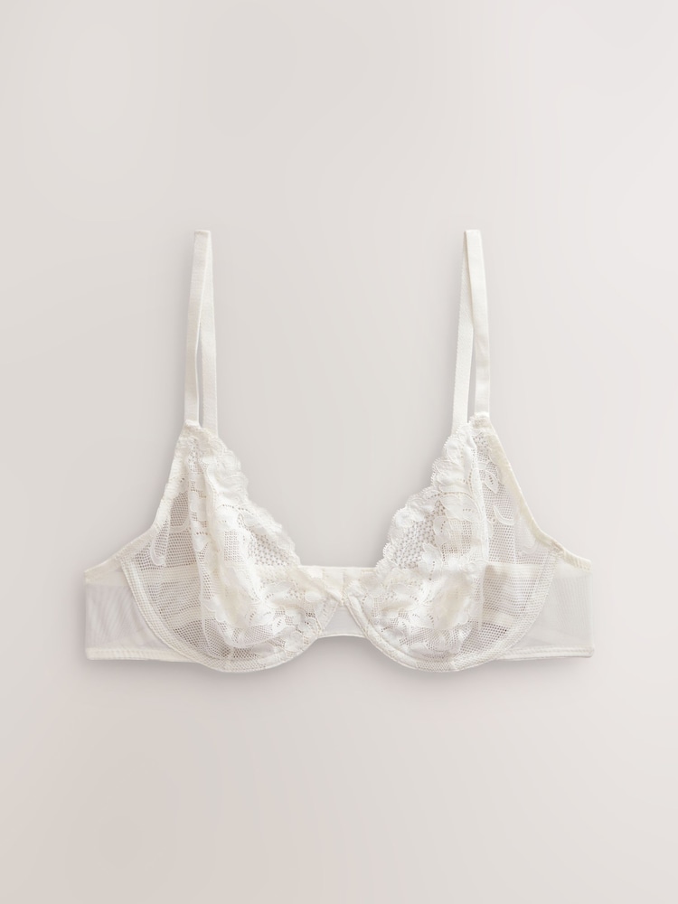 Menthe verte/Lilas/Cream - Lot de soutiens-gorge en dentelle 3 - Image 9 of 13
