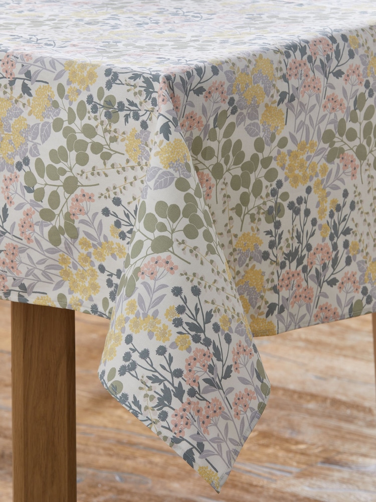 Multi 100% Cotton Esme Floral Wipe Clean Table Cloth - Image 2 of 3