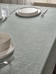 Charcoal Grey Chevron Wipe Clean Tablecloth - Image 1 of 3