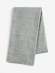 Charcoal Grey Chevron Wipe Clean Tablecloth - Image 3 of 3