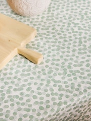 Sage Green Spot Wipe Clean Tablecloth - Image 2 of 3