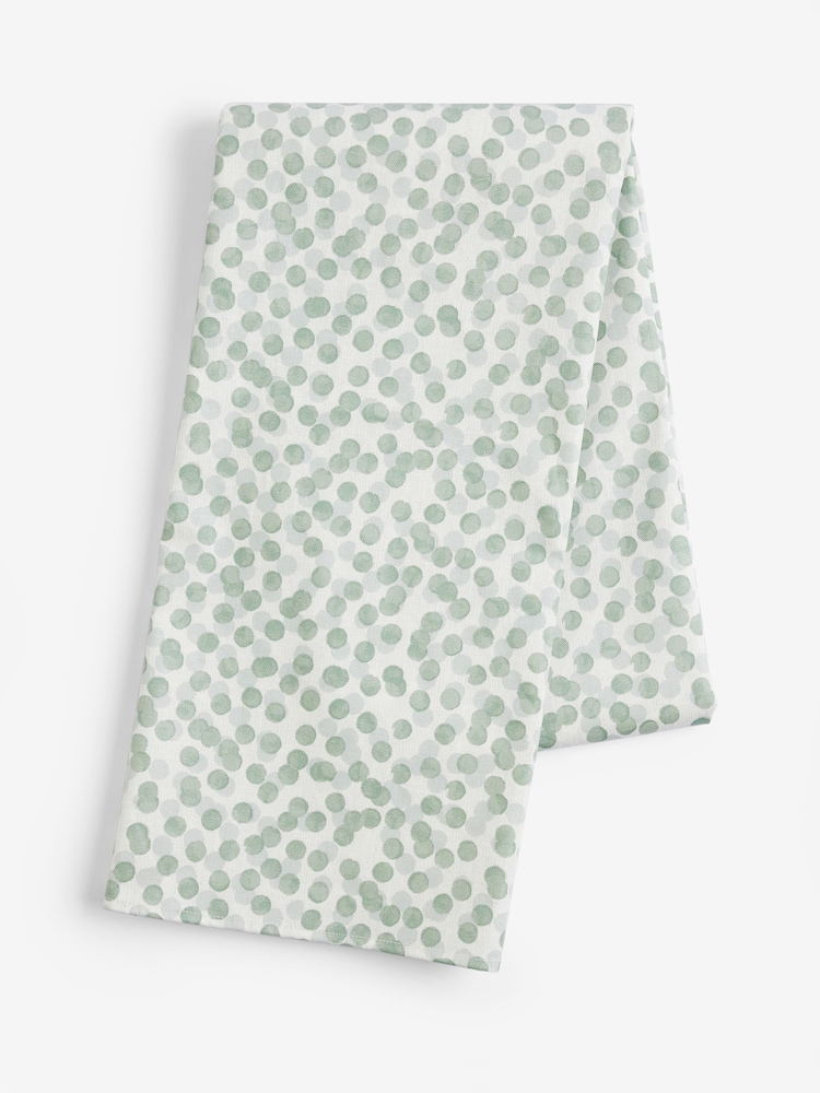 Sage Green Spot Wipe Clean Tablecloth - Image 3 of 3