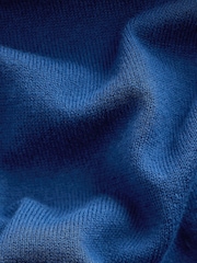 Blue Cobalt Regular Fit Knitted Long Sleeve Polo Shirt - Image 9 of 9