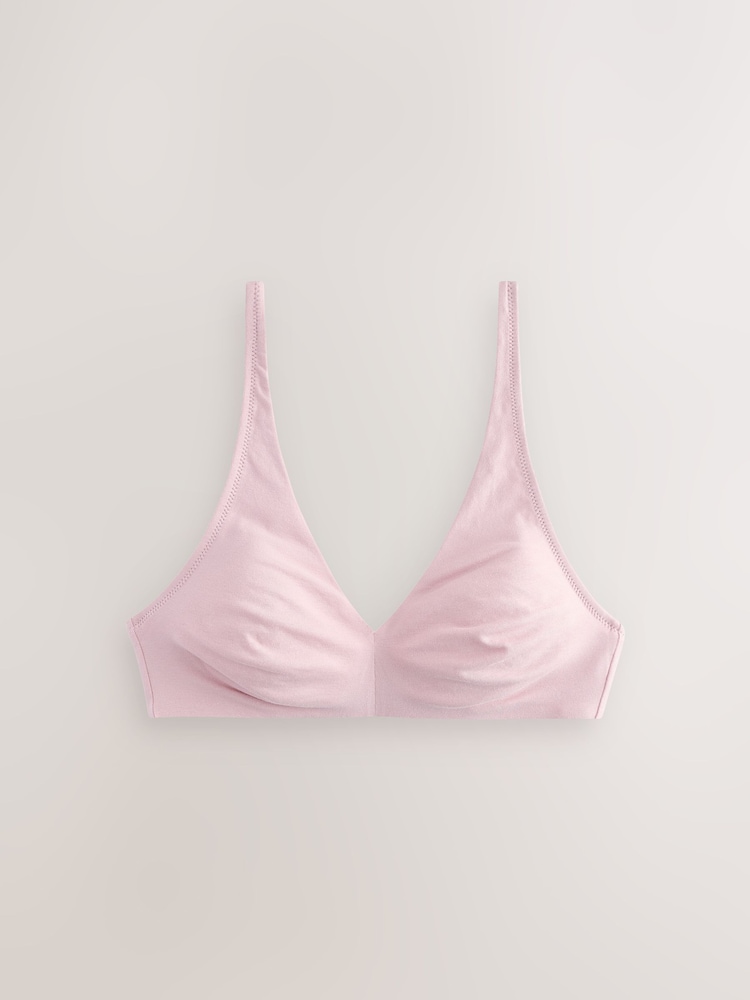 Yellow/Grey Non Pad Non Wire Cotton Blend Ultimate Comfort Bras 3 Pack - Image 10 of 12