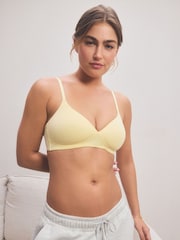 Yellow/Grey Pad Non Wire Cotton Blend Ultimate Comfort Bras 3 Pack - Image 3 of 12