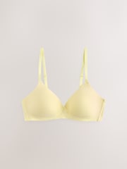Yellow/Grey Pad Non Wire Cotton Blend Ultimate Comfort Bras 3 Pack - Image 9 of 12