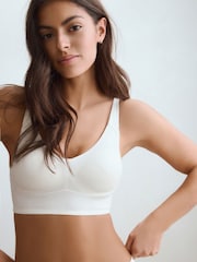 Cream Pad Non Wire A-E Ultimate Comfort Non Wire Longline Bra - Image 1 of 10