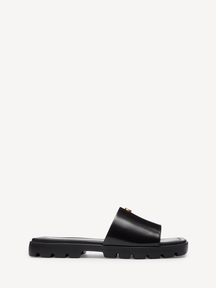 COACH Black Florence Leather Sandals - Image 1 of 7