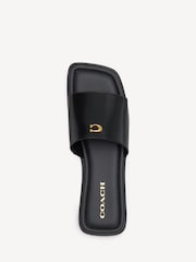 COACH Black Florence Leather Sandals - Image 4 of 7