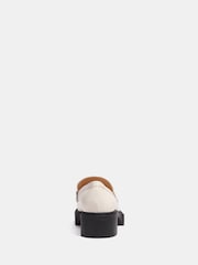 COACH White Leah Suede Leather Loafers - Image 4 of 7