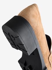 COACH Brown Leah Suede Leather Loafers - Image 5 of 6